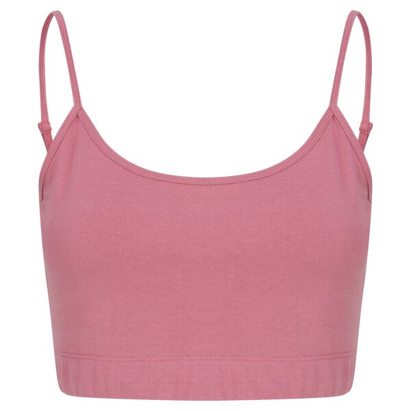 Women's sustainable fashion cropped cami top with adjustable straps Vignette