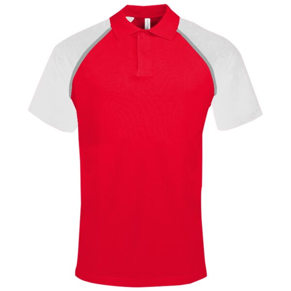 Polo baseball contrast polo shirt Vignette