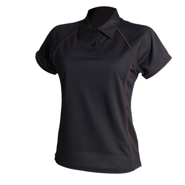 Women's piped performance polo Vignette