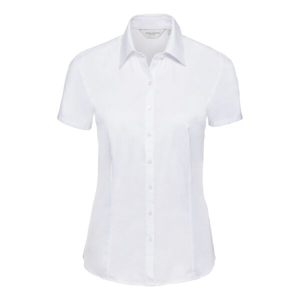 Women's short sleeve herringbone shirt Vignette