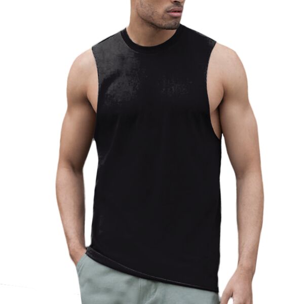 High neck slash armhole vest Vignette