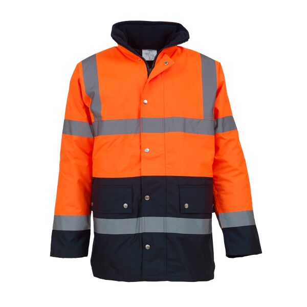 Hi-vis two-tone motorway jacket (HVP302) Vignette