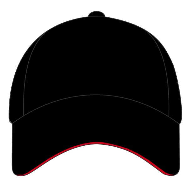 Brushed coton printers/embroiderers cap with sandwich peak Vignette
