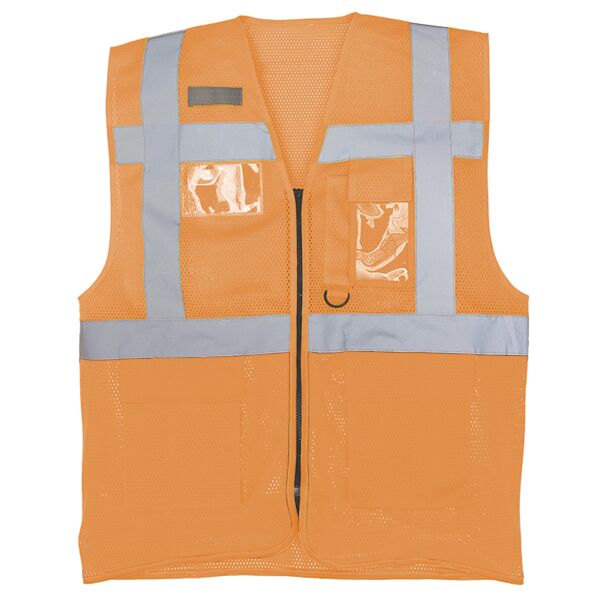 Hi-vis top cool open-mesh executive waistcoat (HVW820) Vignette