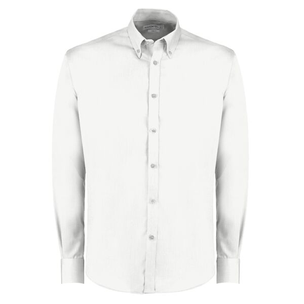 Slim fit non-iron Oxford twill shirt long-sleeved (slim fit) Vignette
