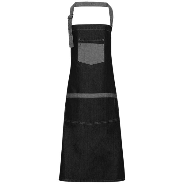 Domain contrast denim bib apron Vignette