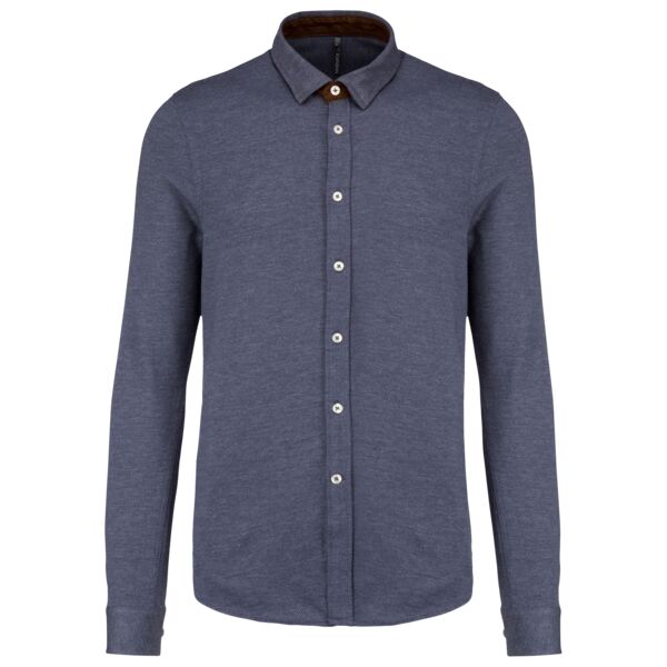 Long-sleeved jacquard knit shirt Vignette