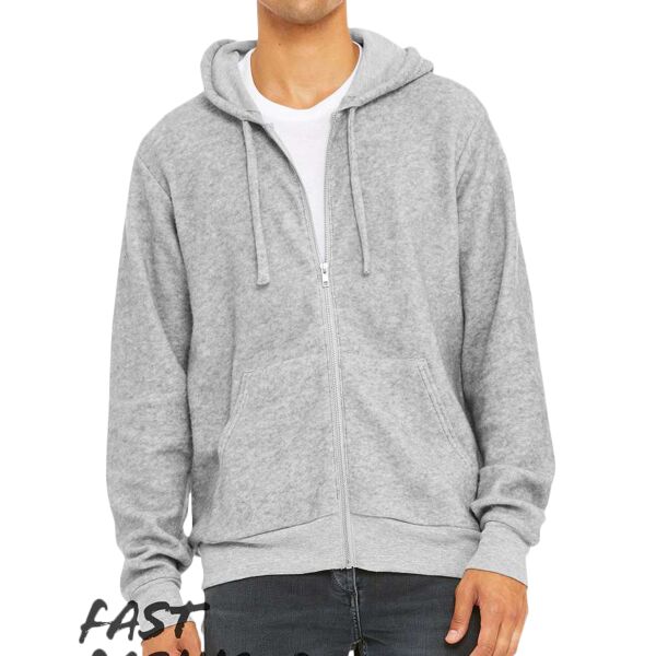 Unisex sueded fleece full-zip hoodie Vignette