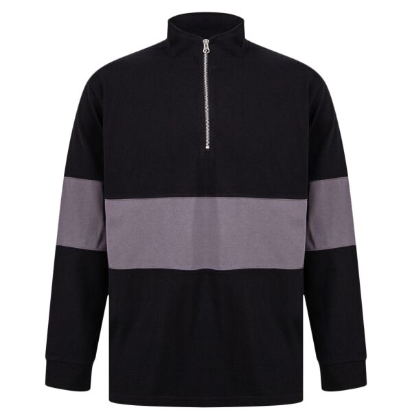 Panelled ¼ zip Vignette