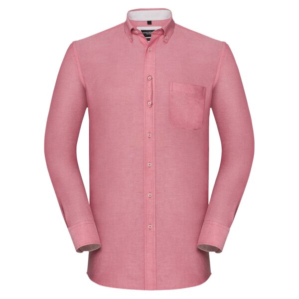 Long sleeve tailored washed Oxford shirt Vignette