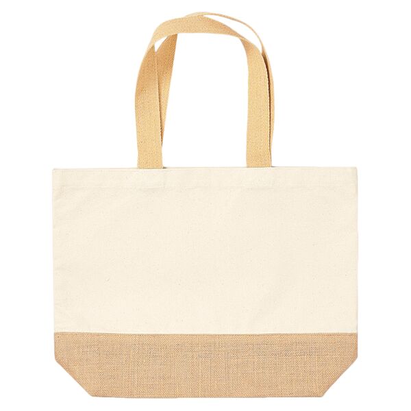Jute base canvas tote Vignette