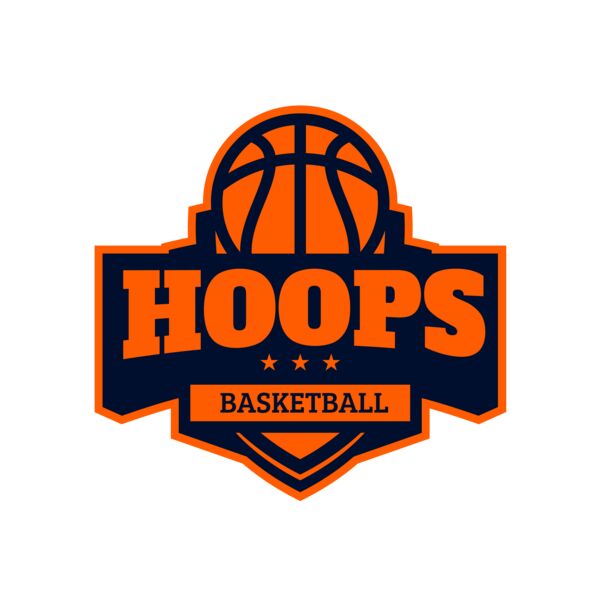 Hoops Basketball logo template 03 Vignette