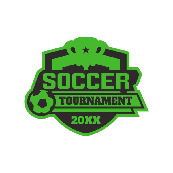 Soccer Tournament logo template 02 Vignette