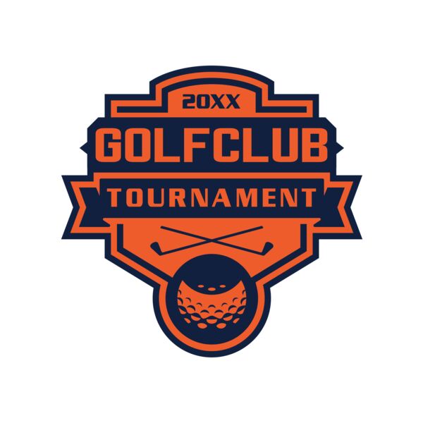 Golf club Tournament logo template 02 Vignette