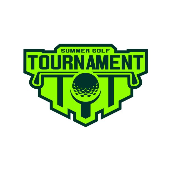 Tournament Summer golf logo template Vignette