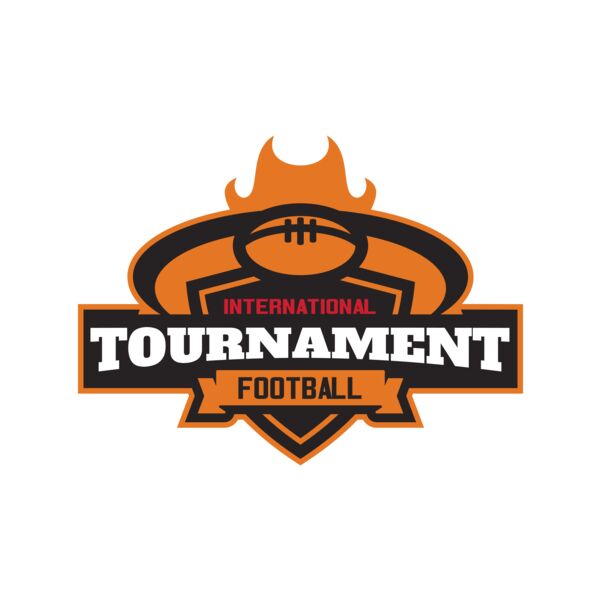 Tournament International Football logo template Vignette
