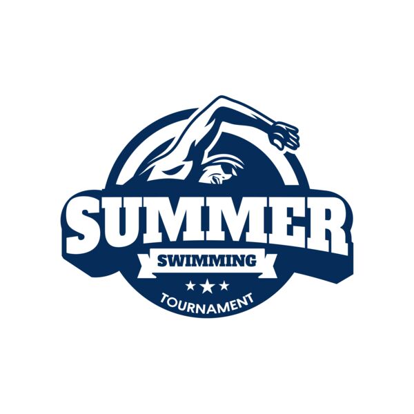 Summer Swimming Tournament logo template Vignette