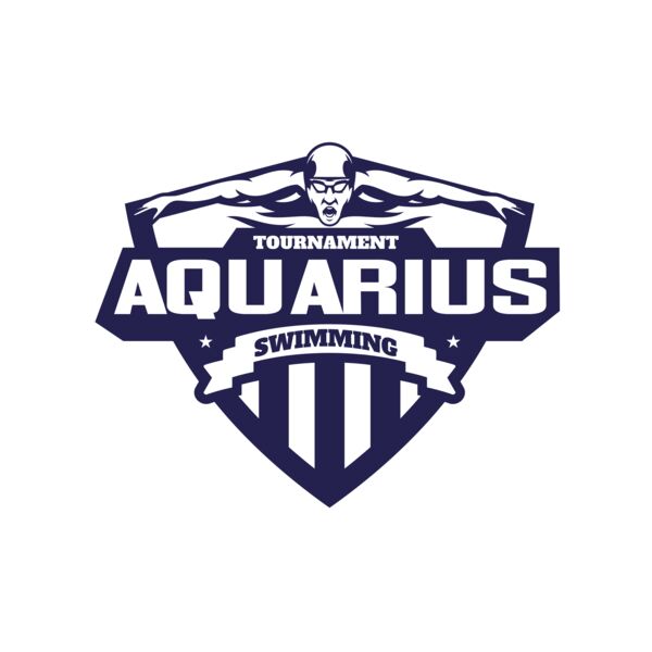Aquarius Swimming Tournament logo template Vignette