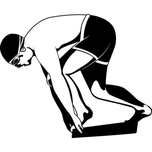 Swimming    Clipart 25 Vignette