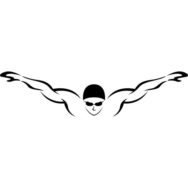 Swimming    Clipart 3 Vignette