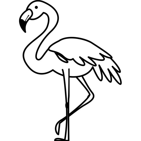 Flamingo   Clipart 3 Vignette