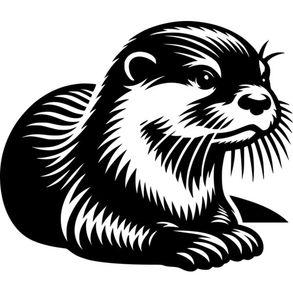 Otter   Clipart 2 Vignette