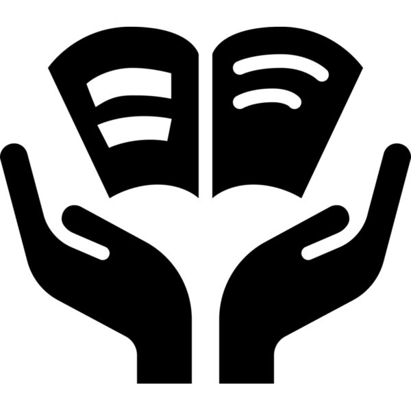 Hands and Books Vignette