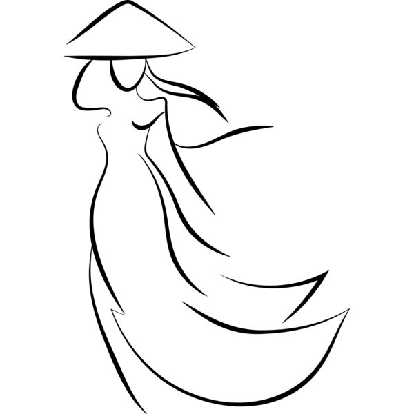 Asian Woman Vignette