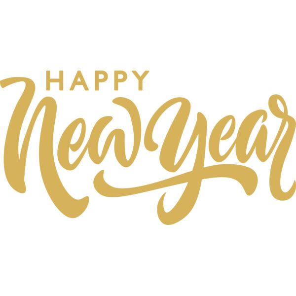 Happy New Year Gold Vignette