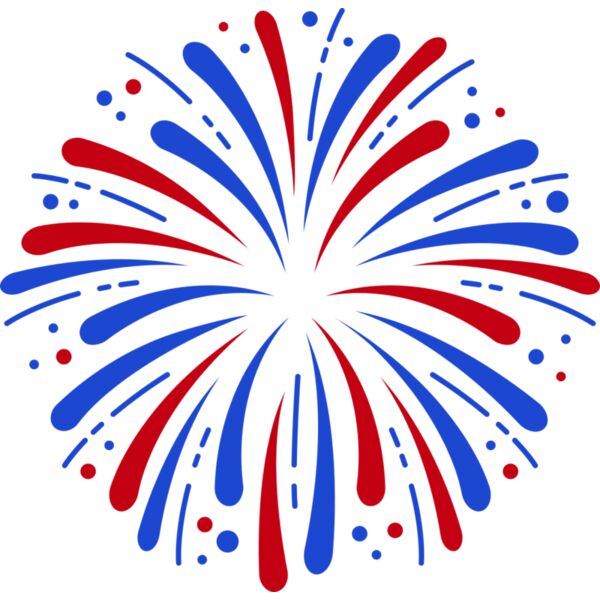 Fourth of July Fireworks Vignette