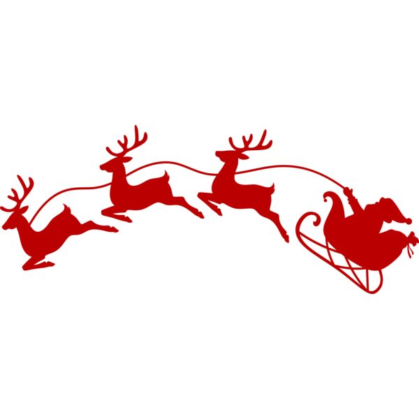Santa and the reindeers Vignette