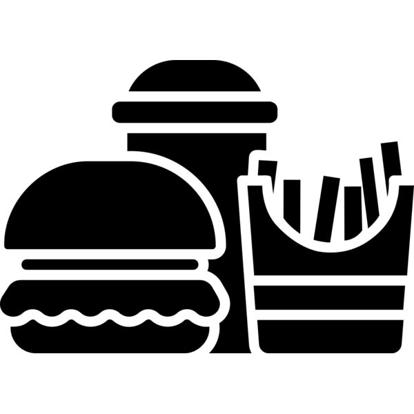 Burger and Fries Meal Vignette
