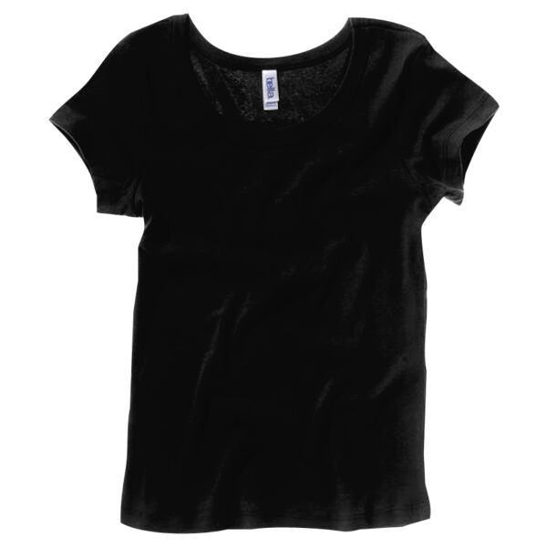 Baby rib short sleeve sccop neck T-shirt Vignette