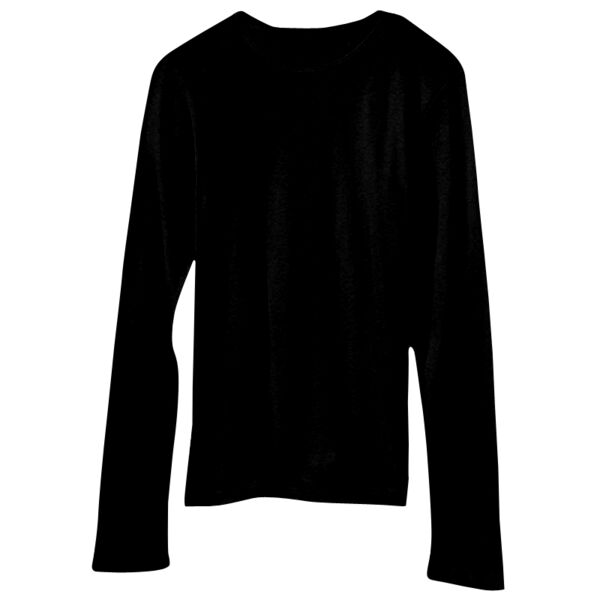 Baby rib long sleeve crew neck T-shirt Vignette