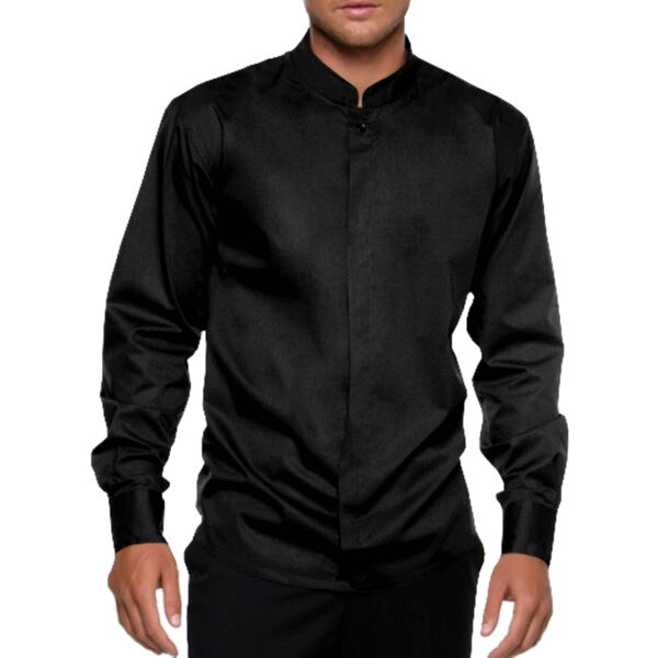 Bar Shirt Mandarin Collar Long Sleeve Vignette
