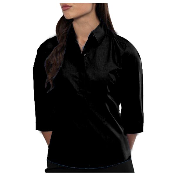Women's 3/4 Sleeve Polycotton Easycare Poplin Shir Vignette
