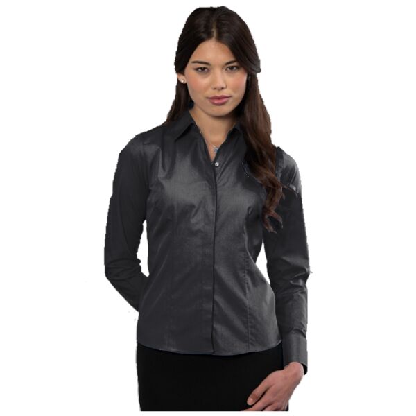 Women's L/S Poly/Cotton Easycare Fitted Poplin Shi Vignette