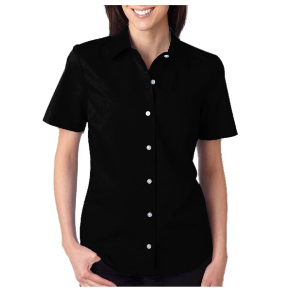 Ladies' Short-Sleeve Stretch Poplin Shirt Vignette