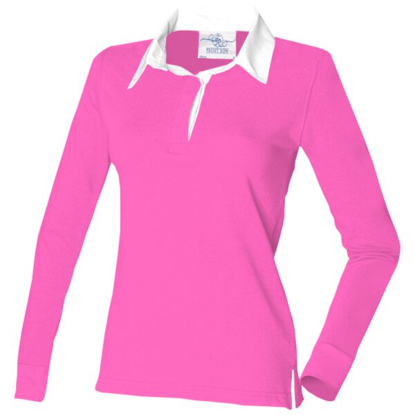 Women's Long Sleeve Plain Rugby Shirt Vignette
