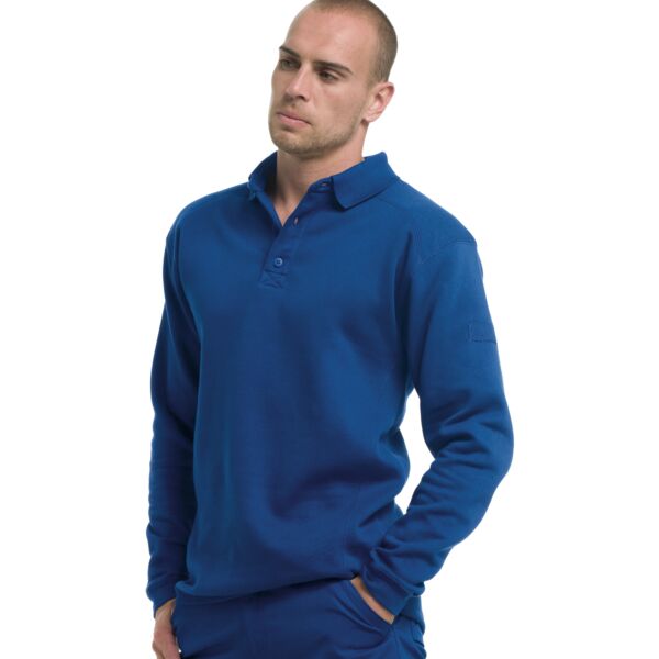 Sweat-Polo Professionnel très lourd, col polo. Vignette