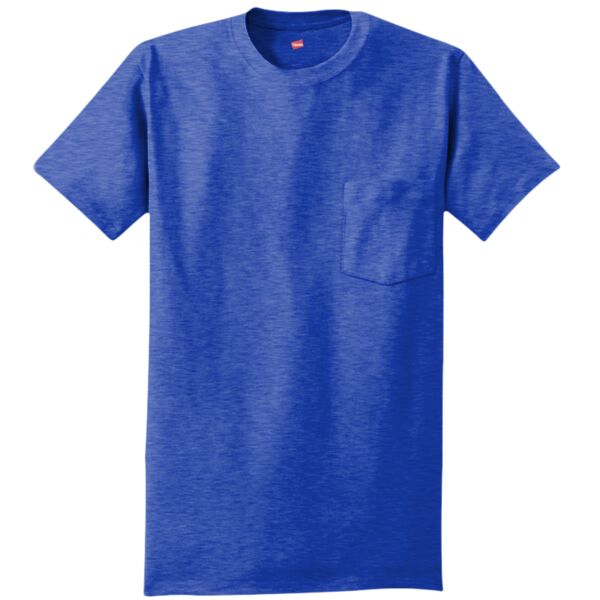 Tagless &#174; 100% Cotton T Shirt with Pocket Vignette