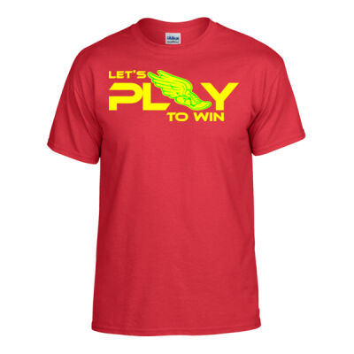 Let's play to win - Jouons pour gagner - T-shirt Gildan coupe européenne, manches courtes col rond - Collection LET Vignette