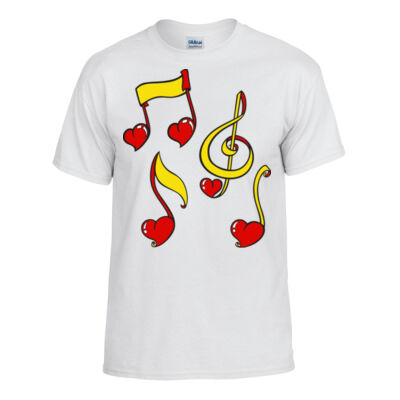 T-shirt écoutez la musique du coeur avec le coeur Vignette