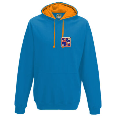 Sweat Capuche brodé; drapeau Anglais et personnalisable Vignette