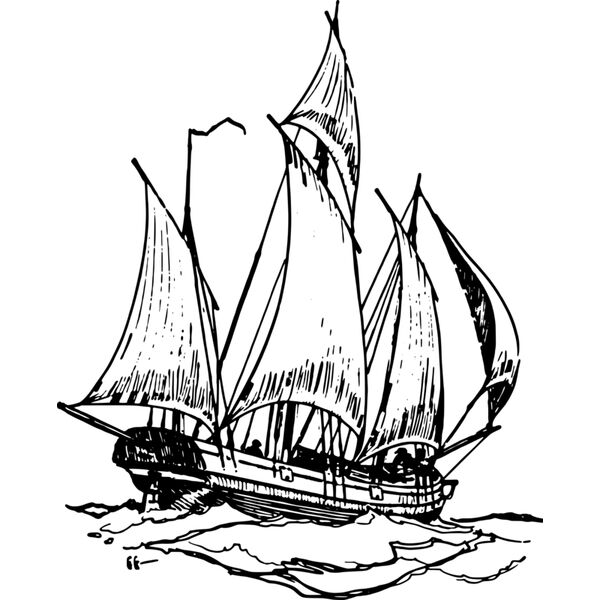 papapishu lugger  ship  Vignette