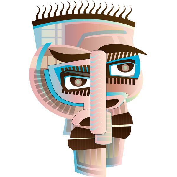 abstract face Vignette