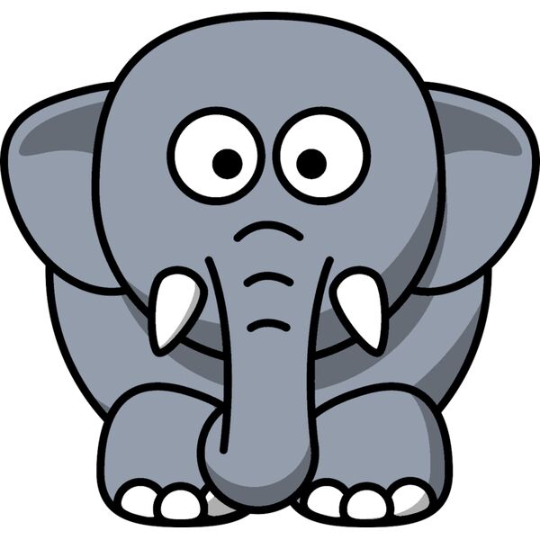 lemmling Cartoon elephant Vignette