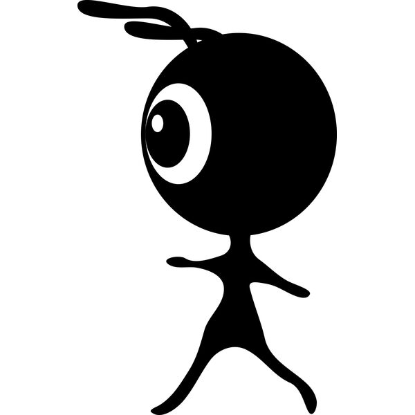 alien silhouette  2  Vignette