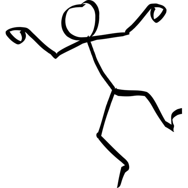 Stickyman falling Vignette