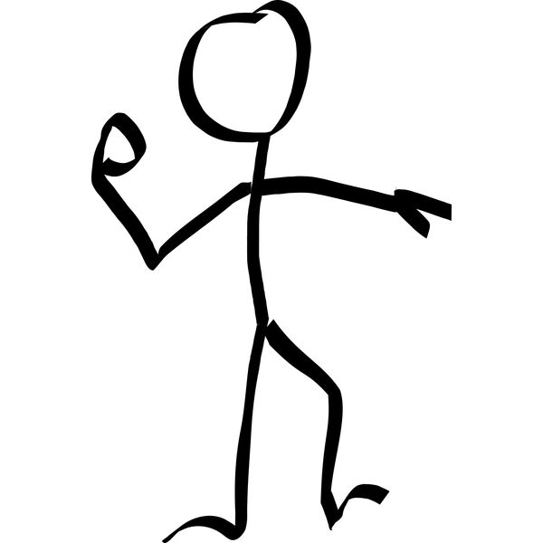 Stickyman throwing Vignette